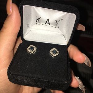 Sapphire and Diamond Earrings